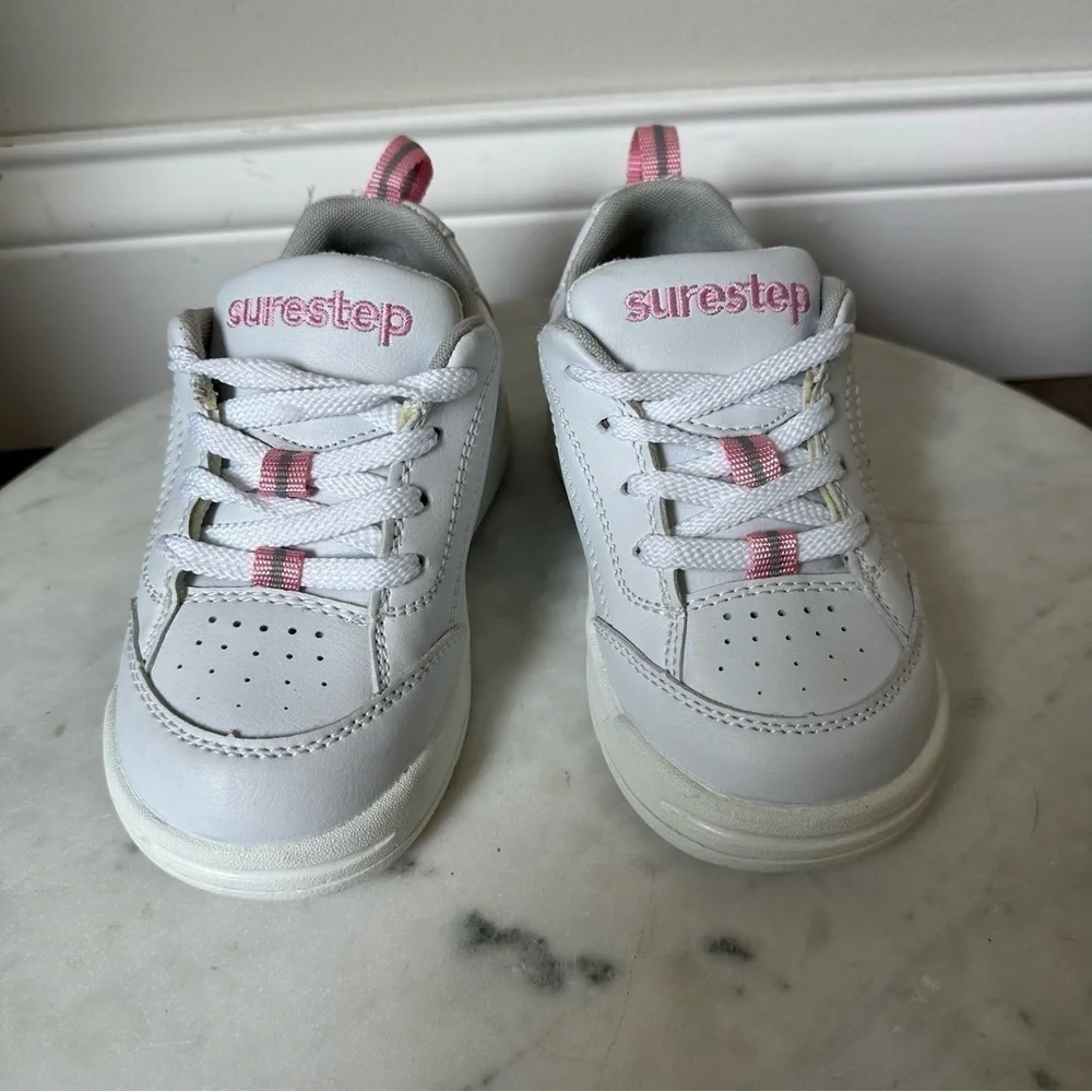 Surestep Toddler Girl Walking Support Shoes sneakers size 9 Pink White - Picture 7 of 11